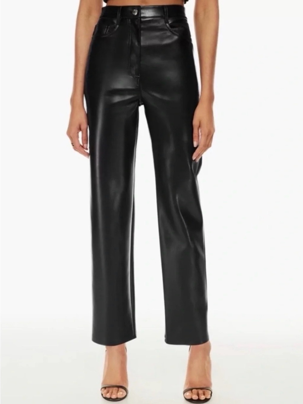 Wilfred By Aritzia Straight Leg Leather pants